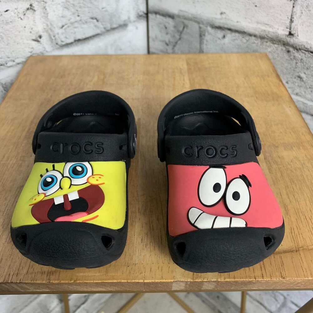 Crocs x SpongeBob SquarePants Nickelodeon Classic Clogs Toddlers 4C5 Beach Shoes